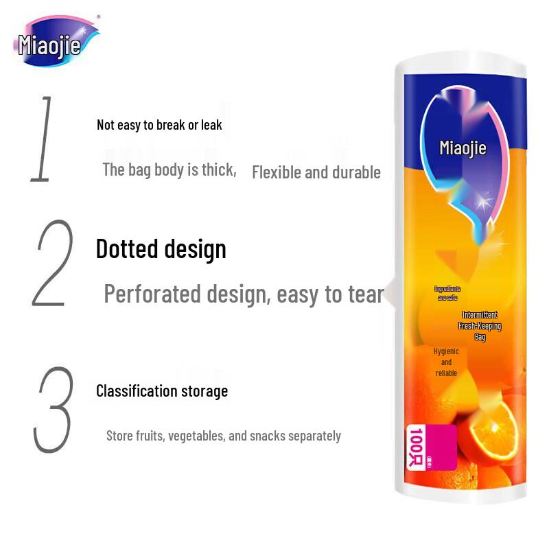 Miaojie Large Thick Point-Break Food Storage Bags, 600 Count