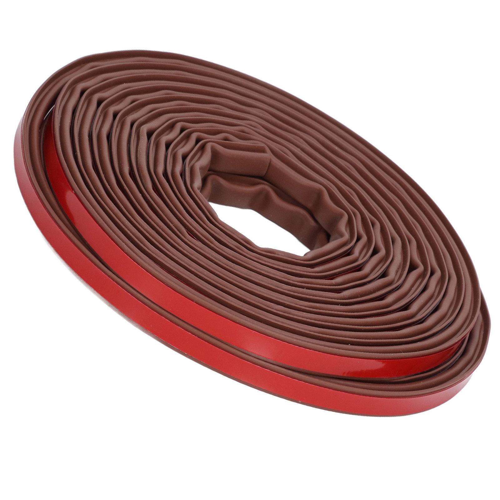 6м Уплотнительная лента для двери Силиконовая резина Самоклеящаяся Погодная лента Коричневая Уплотнительная лента для окна для домаВысота 6мм   0.2дюйма