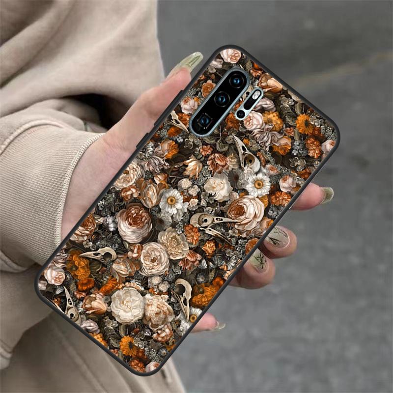 Raven Skull Case For Huawei P40 Lite P20 P30 Nova 11 Pro 9 10 SE 3i 7i 11i 5T Y60 Y61 Y70 Y90 Y91 Cover