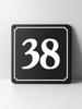 Metal House Number Sign, Black White Contrast, Outdoor Wall Decor for Home Street