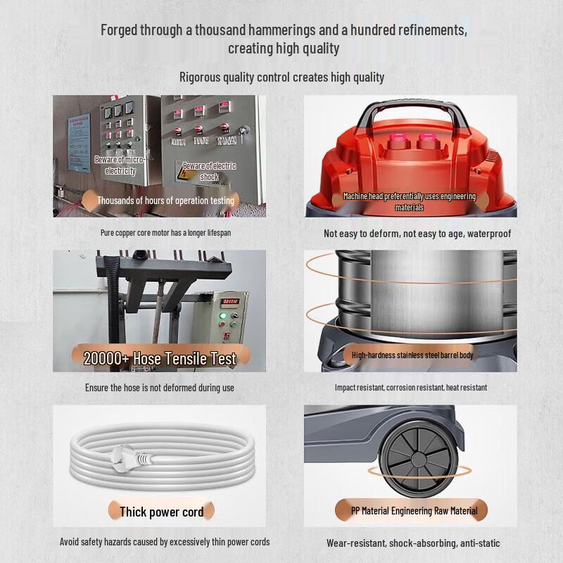 OIMG 70L Industrial Wet/Dry Vacuum Cleaner with Dual Motor