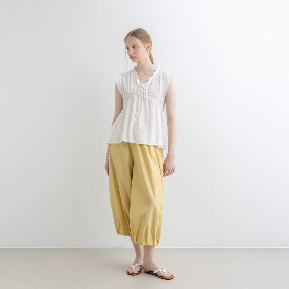 WEDNESDAY DELIGHT Wd_Leg Banding Pants_Yellow