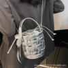 2025 Spring and Summer New Woven Niche Hand Basket Fashionable Versatile Single Shoulder Crossbody Premium Sense Commuter Bucket Bag