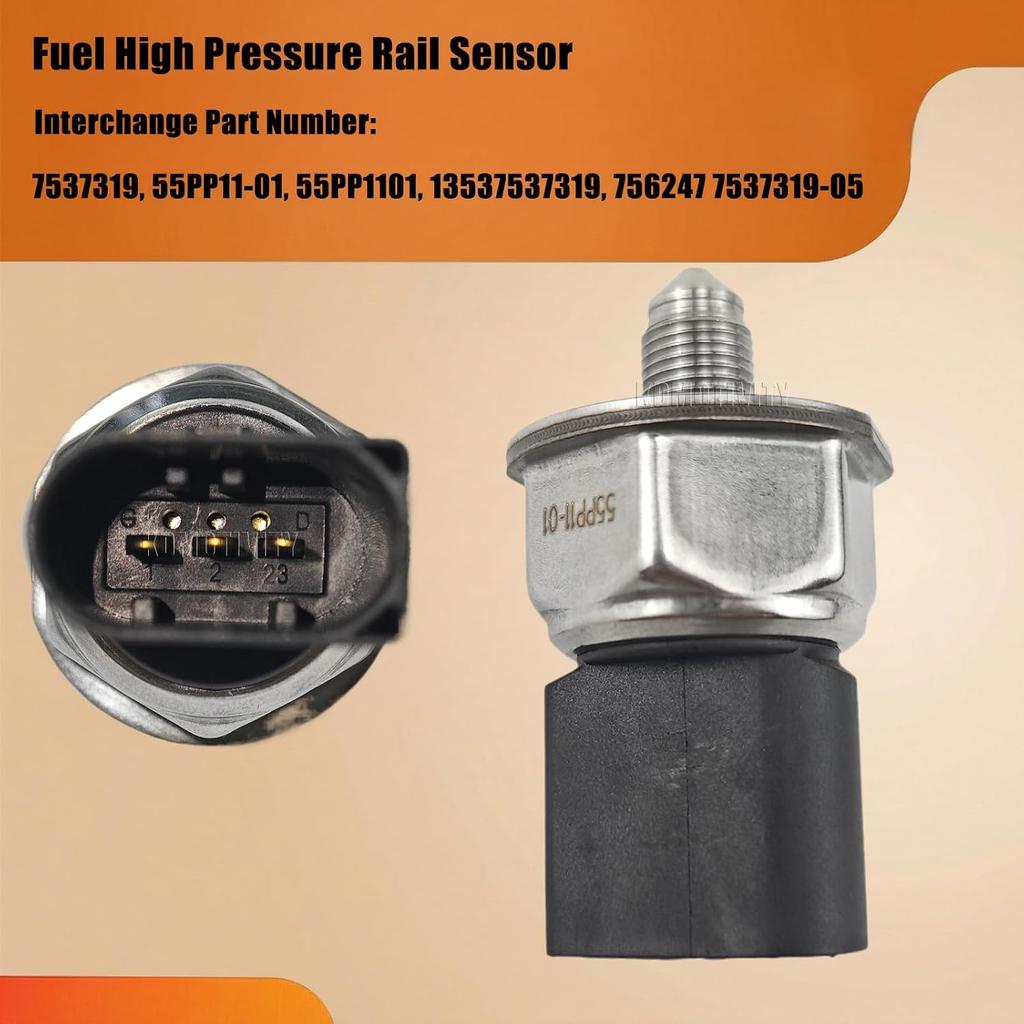 55PP11-01 Fuel High Pressure Rail Sensor 13537537319 7537319-05 Fits for BMW 1 3 5 6 7 Series X5 Z4