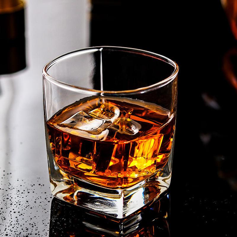 235ml 4pcs Set Beer Brandy Foreign Wine Glasses European Crystal Whiskey Glass Transparent Drinkware Liquor Goblet Beverage Cup