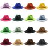Vintage British Style Wool Felt Fedora Hat For Women With Wide Brim And Breathable Design