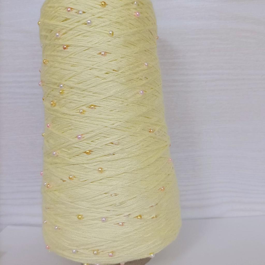 350g 70% CottonSoft Crochet Hand Pearl Beaded Yarn Lace 6# Hand-Knitted Thread For Summer Knitting Sweaters Hats Scarves Luxury