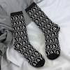 Volcom Logo Socks Diamond Vintage Stockings Unisex Men High Quality Skateboard Socks Autumn Design Anti Slip Socks