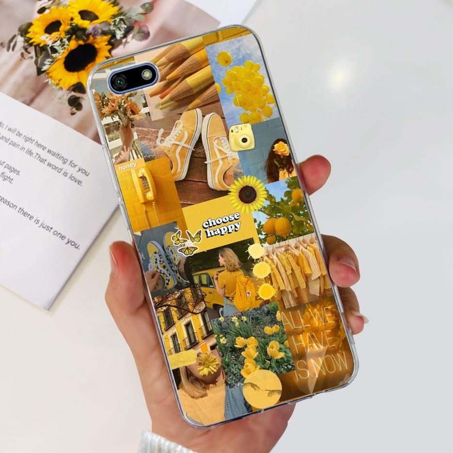 For Huawei Y5 Lite 2018 Case DRA-LX5 Luxury Painted Back Cover Clear Silicone Soft Phone Case For Huawei Y5 Prime Y 5 2018 Shell