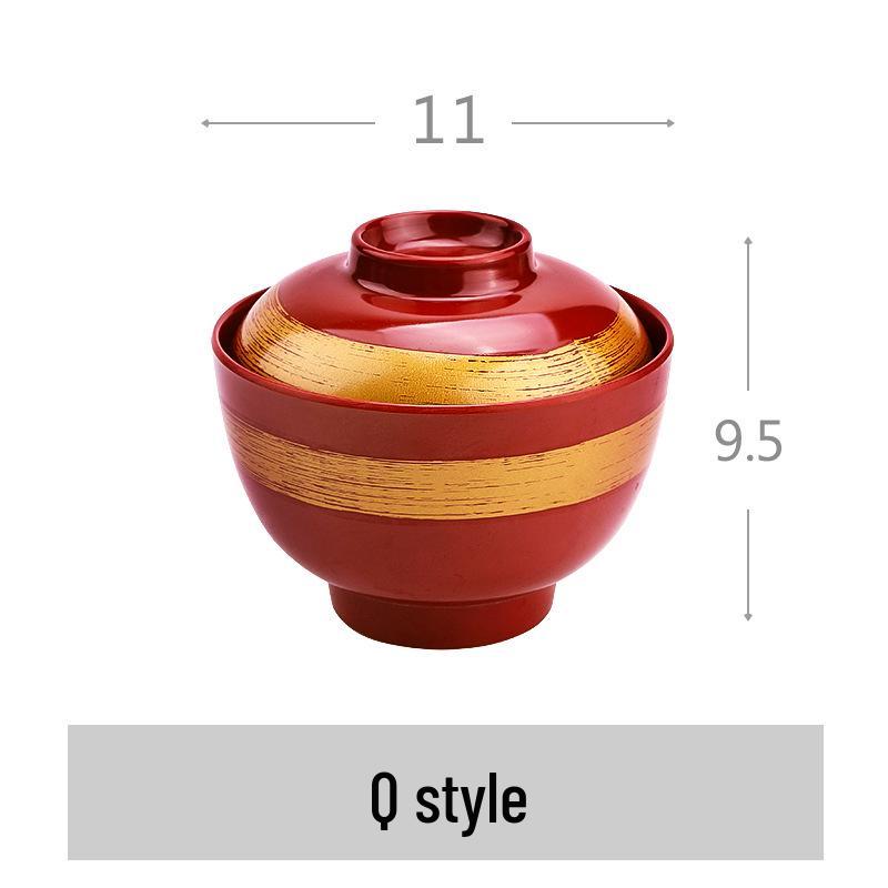 Japanese-Korean Style Soup Bowl with Lid - Versatile for Soup, Rice, or Dipping Sauces