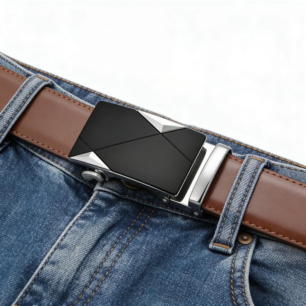 Male Automatic Buckle Belt Fashion Metal Alloy Waistband Genune Leather Luxury Belts for Men Business Luxury Designer Waist Belt