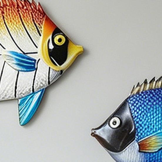 3 Stuks Houten Vis Nautisch Wanddecor Tropische Vis Wandkunst Kust Strand Thema Zeedier Hangend Ornament voor Huis Tuin Hek Zwembad Meerhuis
