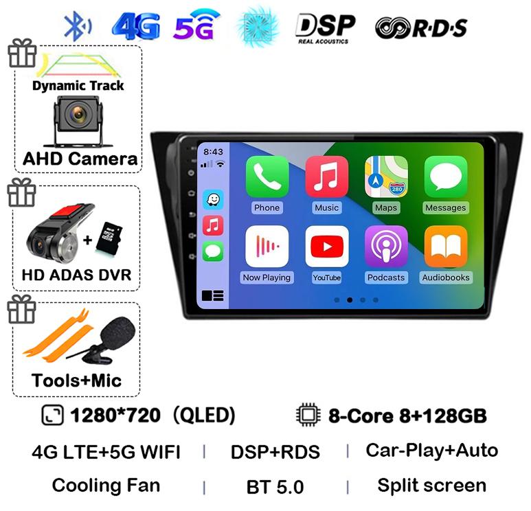 Android 14 Wireless Carplay Auto For VW Volkswagen Bora 2016 2017 2018 Car Radio Autoradio Stereo Multimedia Video Player Audio
