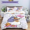 3pcs Daisy Duck Floral Print Cover Set Ultra Soft, Breathable, and Comfortable Bedding with Stylish Design for Bedroom and Guest Room Decor
