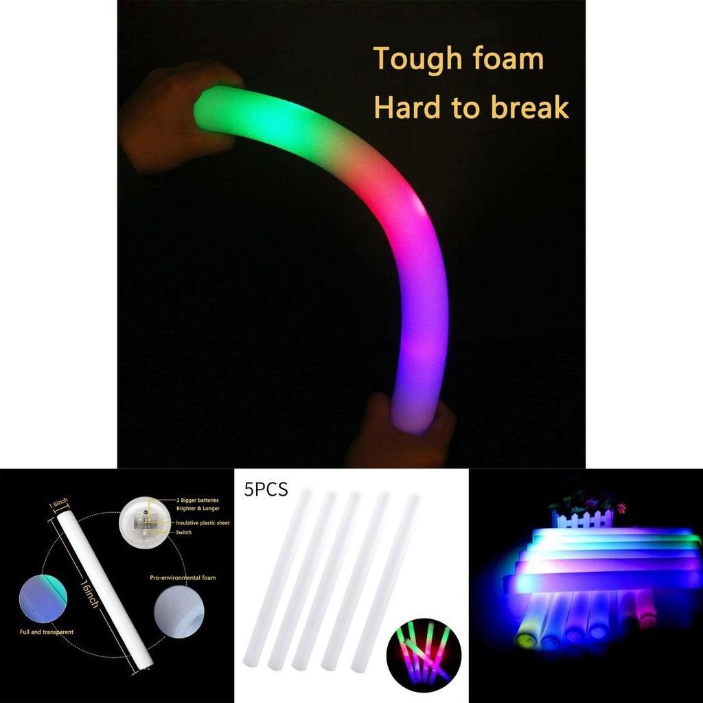Bulk Pack Of 3 Large Sponge Glow Sticks Vibrant Colors Ideal For Live Performances