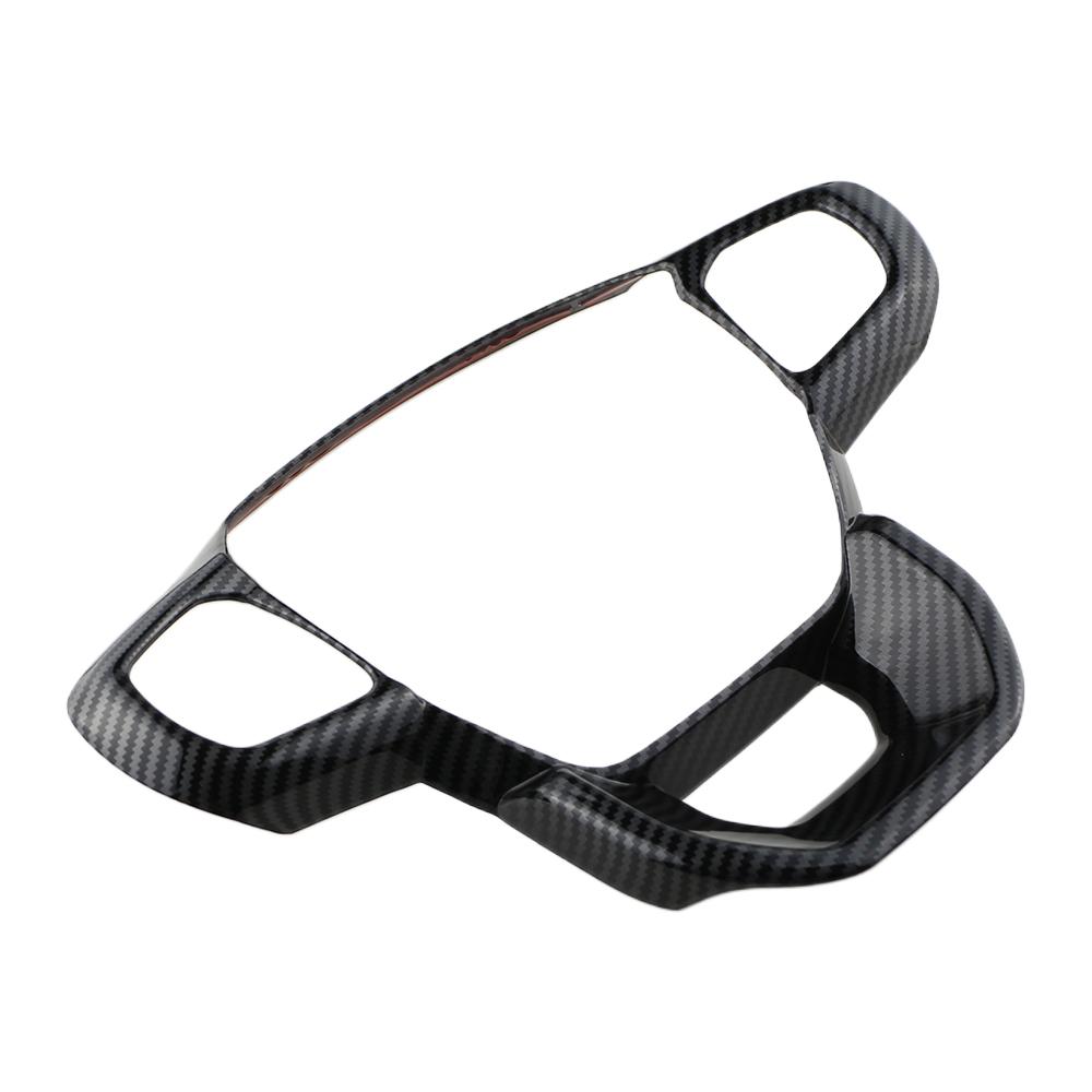 Imitation Carbon Fiber Steering Wheel Trim for Ford Everest Ranger XL XLT XLS Sport Lariat Wildtrak 2023-2025 Car Stickers