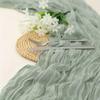 Boho Embroidery Daisy Table Runner Semi-Transparent Floral Tablecloth Colorful Table Cover  Party