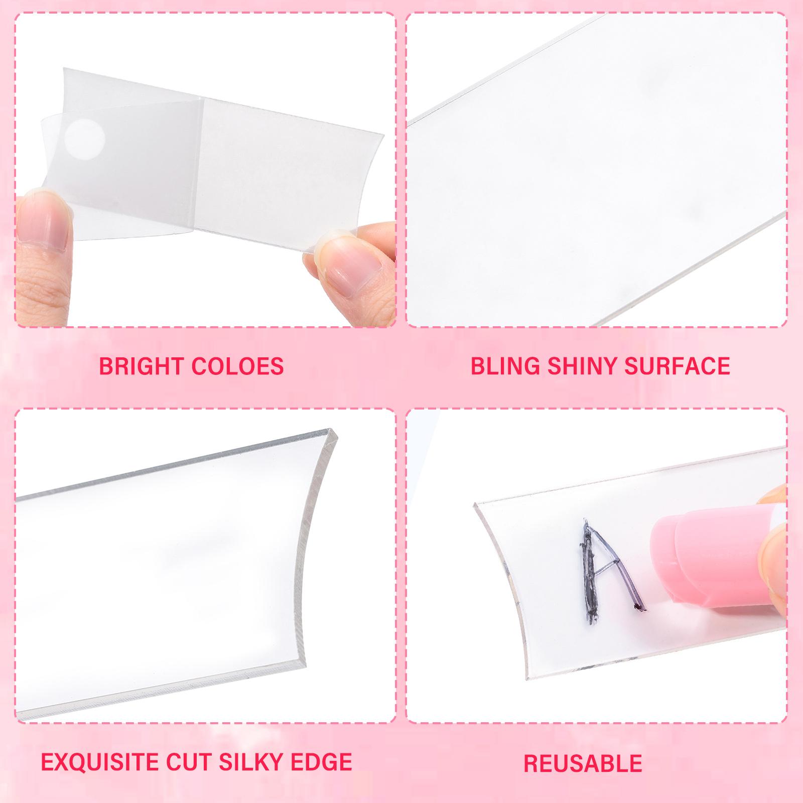 

30PCS Colorful Name Plate Acrylic Personalized Transparent Labels Customizable Blank Nameplate DIY 4