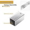 Stainless Steel Weld-Free Square Tube Connector for Shelves - 20/25/30mm