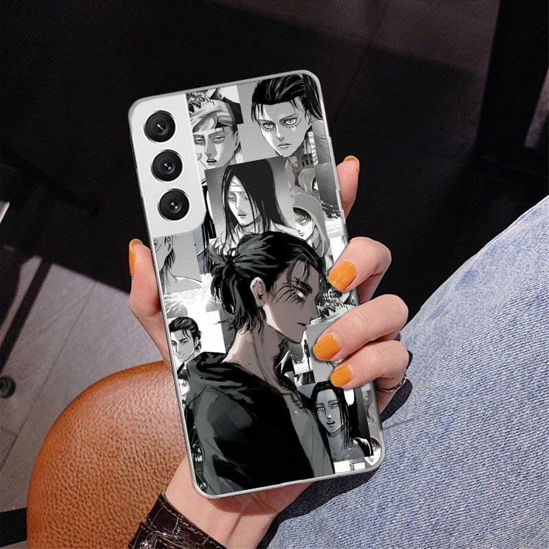Attack Anime Phone Case For Samsung Galaxy S24 S25 Edge S26 Ultra S23 S22 S21 Plus S20 FE + Personalized Print Cover Galaxy S24