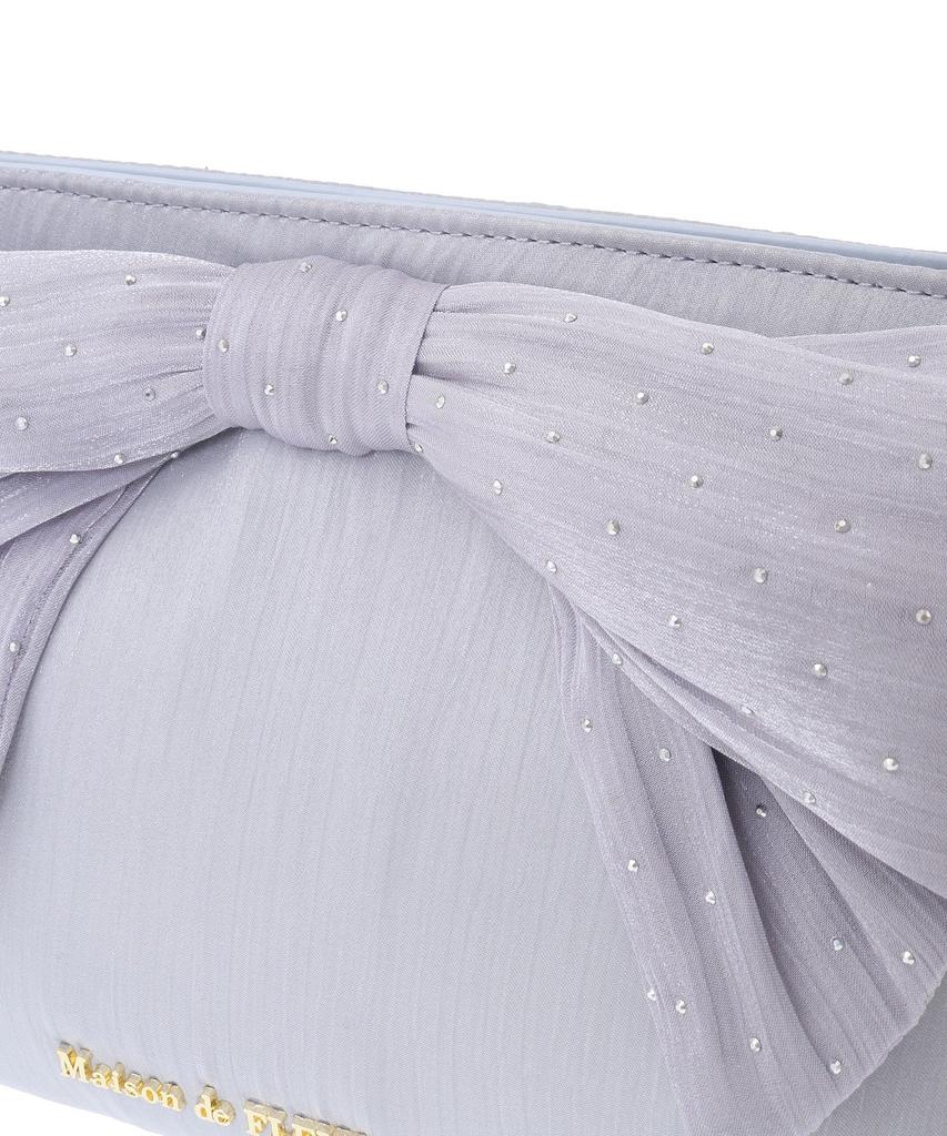 Maison de FLEUR Stone Ribbon Shoulder Bag, Grayish Blue, 08000047000