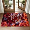Manchester United FC Design Crystal Velvet Rug Soft Decorative Mat for Bedroom Entrance