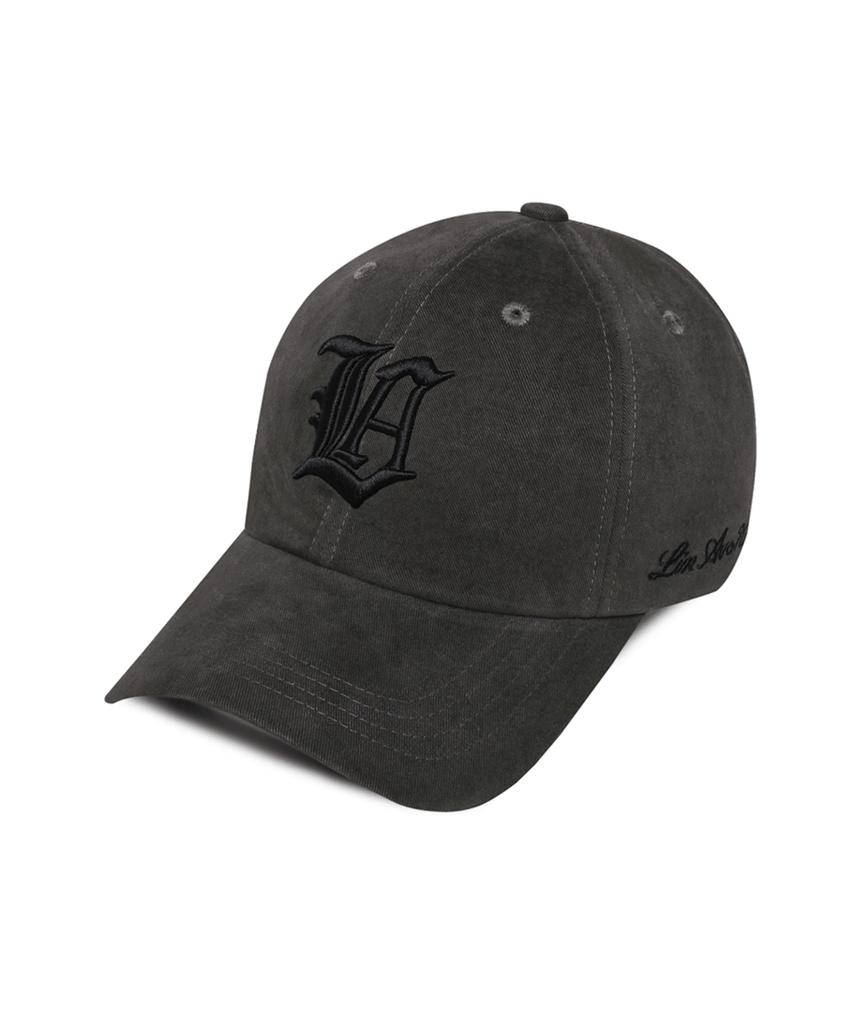 Line Binyu New La Bold Cotton Ball Cap - Charcoal