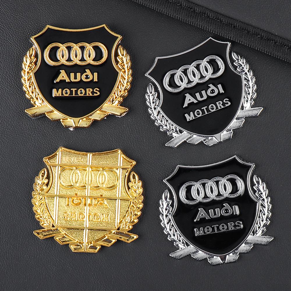 1/2PCS 3D Metal Car Body Trunk Sticker Auto Emblem Decal Accessories For Audi V6T A4 A1 Q3 A5 Q5 Q7 S5 A6 V6T S8 V8T Car Styling