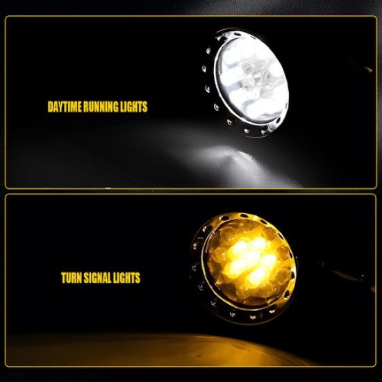 Universal Motorcycle Turn Signal Light Front LED Blinkers Indicators For Honda A