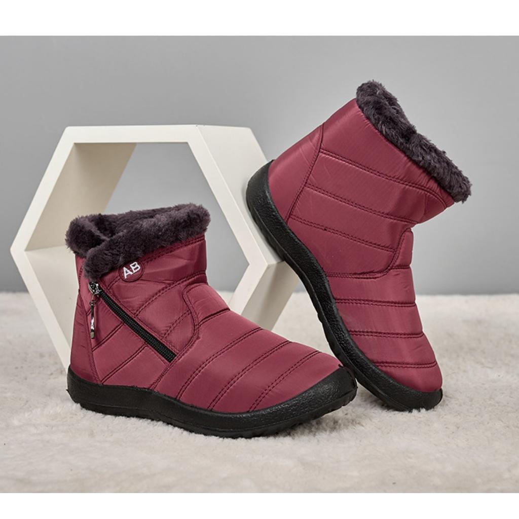 Ladies, Warm Shoes, Casual Shoes, Comfortable Shoes, Side Zippers, Waterproof Cotton Shoes, Snow Shoes