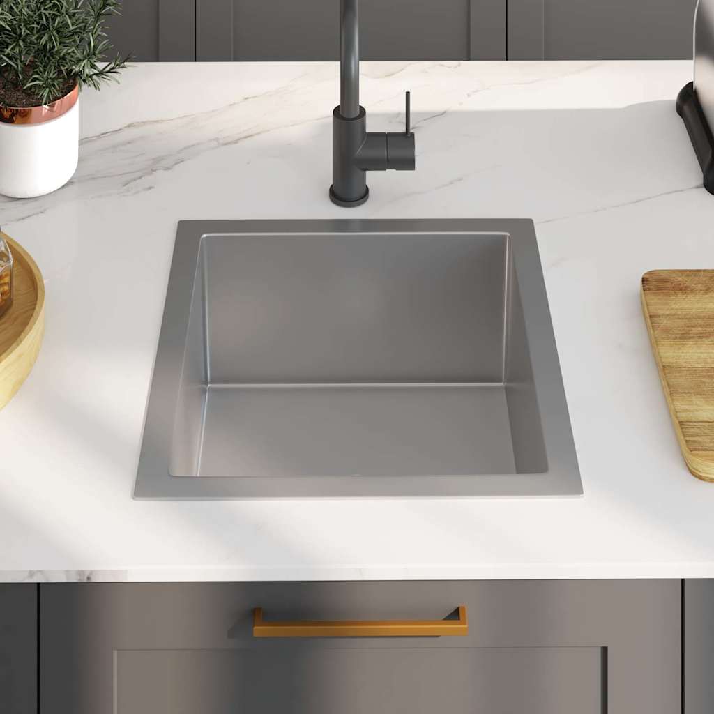 Vidaxl Handmade Kitchen Sink, Stainless Steel