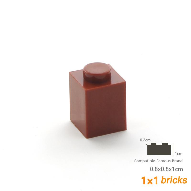 800pcs 1x1 Dots Bulk Building Blocks Thick Figures Bricks Educational Size Compatible With 3005 Plastic Toys for Children