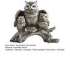 Figurines en résine Famille Chouettes, Statues d'Animaux sur Branche d'Arbre Rustique, Décoration Maison Style Campagne Américaine pour Salon Support TV Étagère Chambre, Unique
