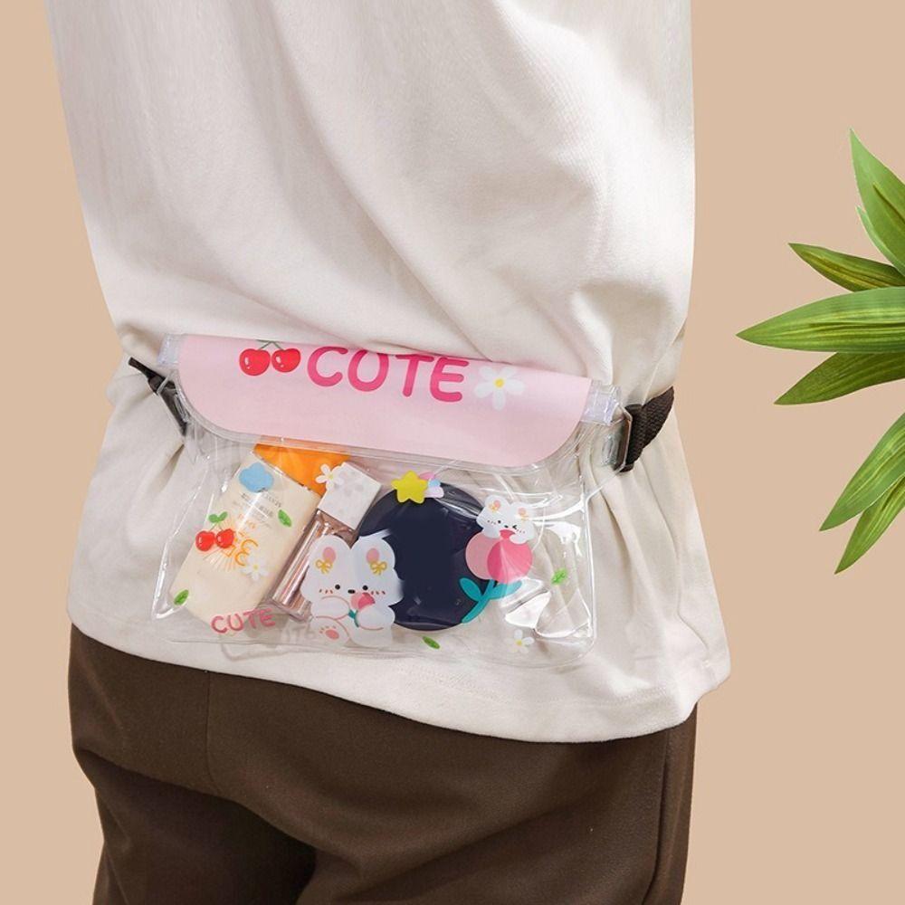 Multifunctional PVC Swimming Storage Bag Waterproof Touch Screen Waist Bag Transparent Large Capacity Storage Pouch