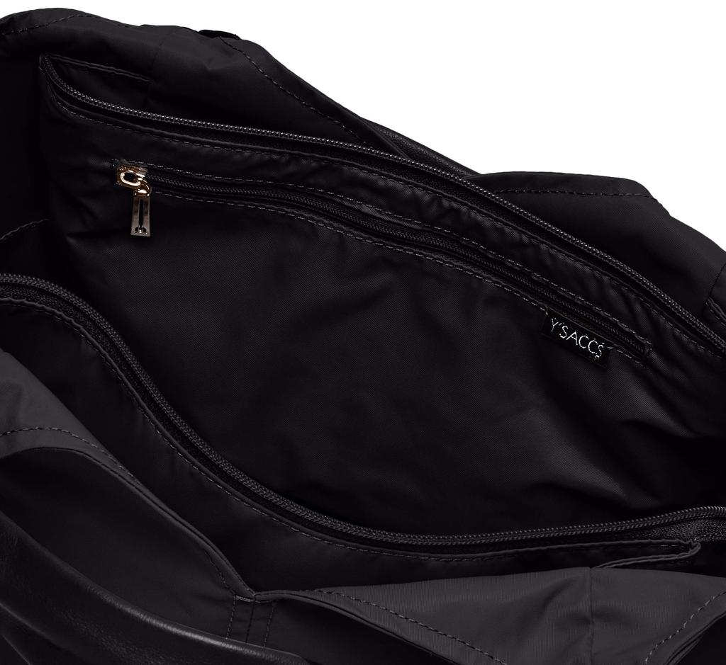 Recyceltes Nylon Flauschig Größe Schwarz [Isaac] Tragetasche, S, Y01-03-01, Damen,