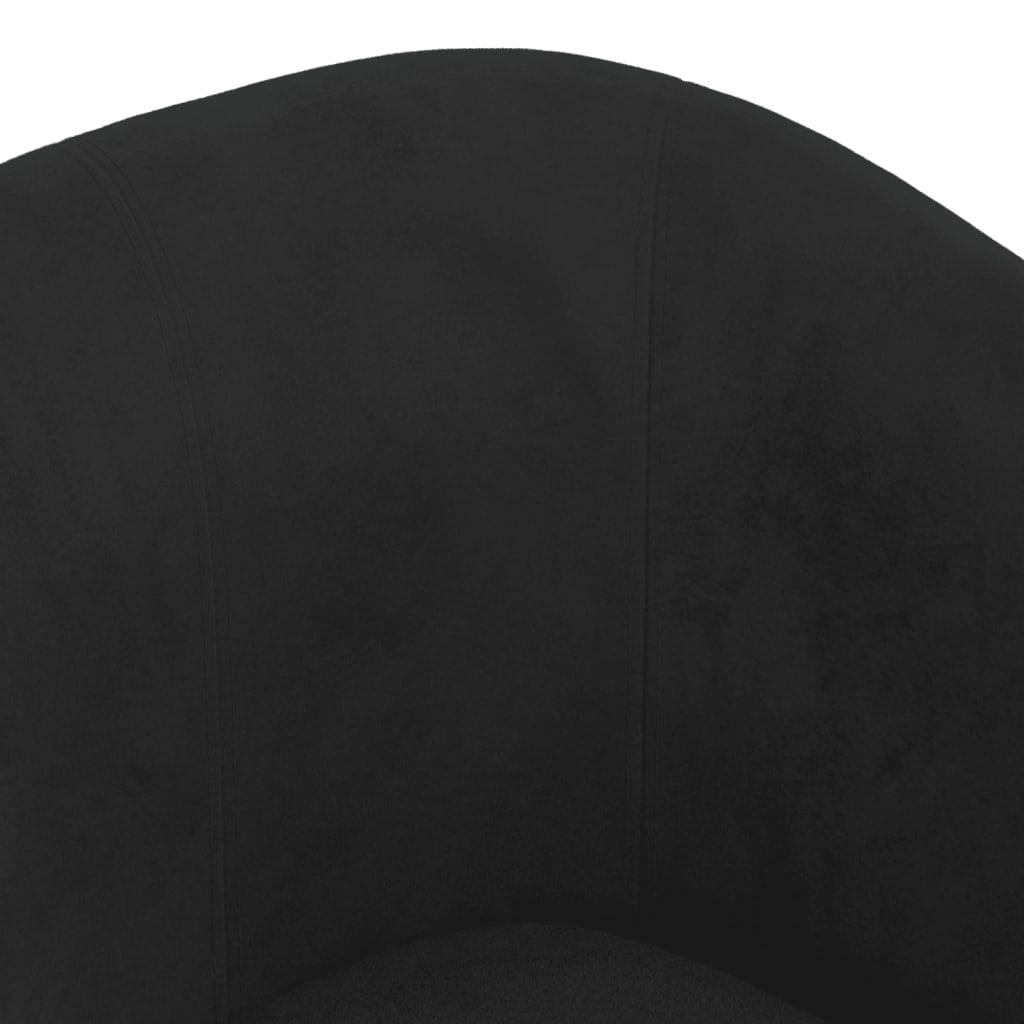 Vidaxl Club Armchair, Black, Upholstered In Velvet