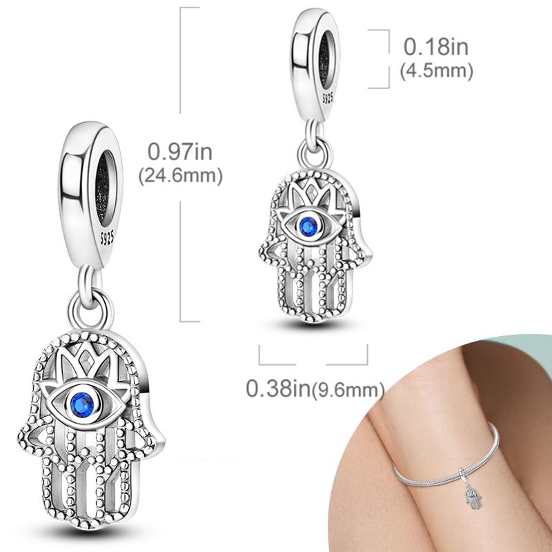New 925 Silver Charms Bead Safety Chain Bead Fit Original Charms Bracelet Pendant Fine DIY Birthday Jewelry For Women