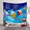 Santa Claus Christmas Tree Printed Polyester Tapestry Home Decor Tapestry Room Wall Decor Backdrop Fabric