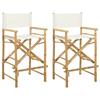 Director S Folding Chair 2 Pcs Natural Bamboo
