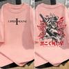 Plus Size Summer Demon Slayer Anime Printed Men and Women Tshirt Casual Parent Child Top Street Fashion Cotton Harajuku Y2K