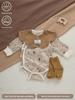 Four Seasons Newborn Romper: Spring/Autumn Triangle Bodysuit with Long Sleeves and Belly Protection