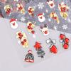 1 Sheet 5D Embossed Christmas Nail Art Stickers - Santa Claus, Reindeer, Neon Lights & Snowflakes Self-Adhesive Nail Decals