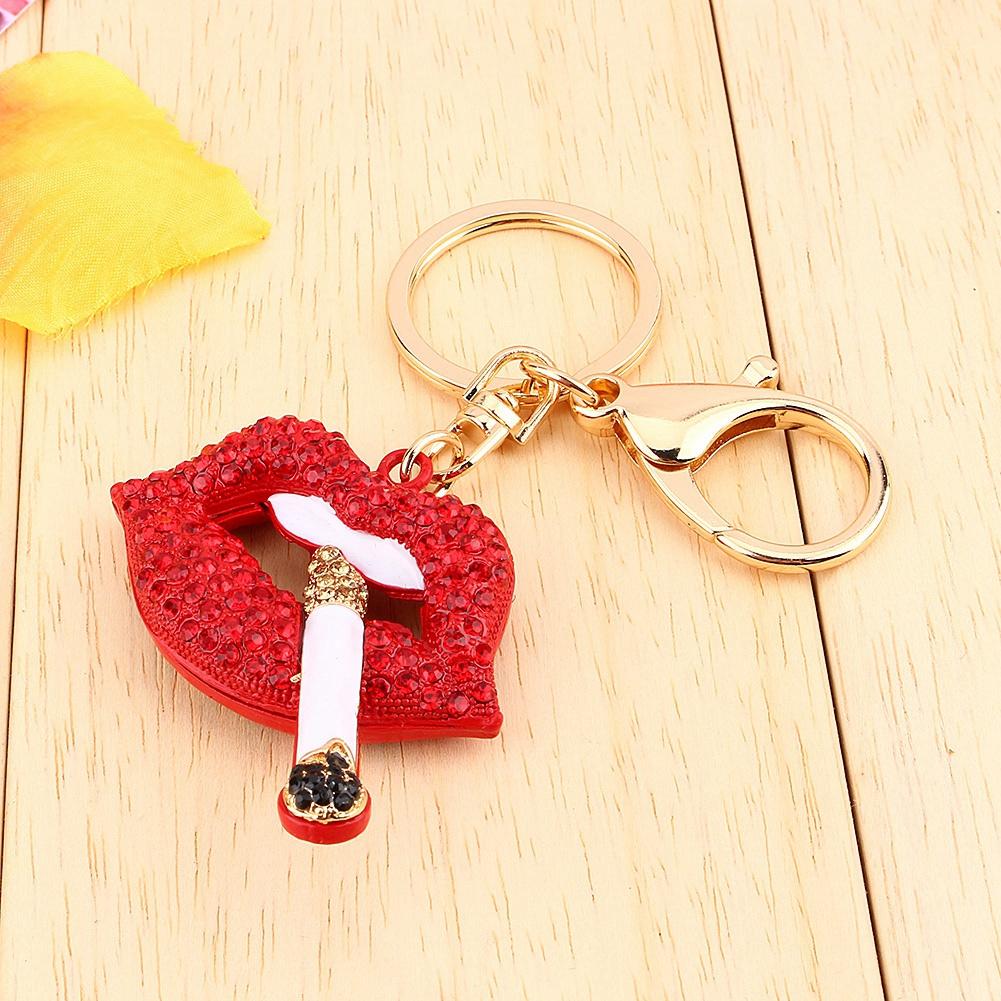 Keychain, Red Keychain, Fashionable Alloy Pendant, Unique Gifts for Women, Eye-catching Design, Suitable for Keys, Wallets, Handbags