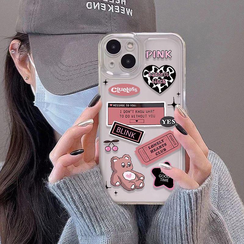 

Cherry Bear iPhone Case: Creative, Transparent, Anti-Drop, Soft Case for iPhone 11/12 Pro Max and iPhone 13/14, X/XS, 15. iPhone 14 Pro Max