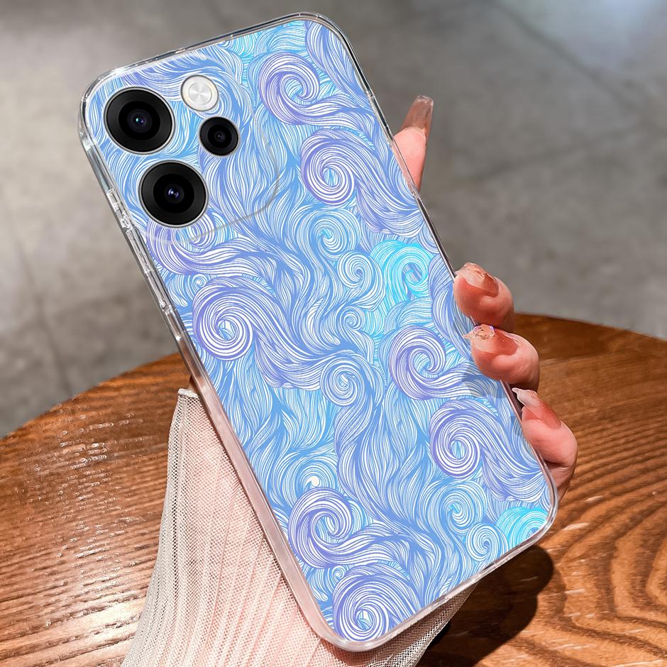 Cases For OPPO Reno15 15F 15Pro Cute Girl Love Heart Lightweight Simplicity Soft Transparent Housing For Reno 15F 15 Pro Capa
