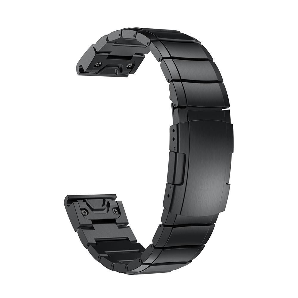 Garmin Fenix 26mm Módní náramek 3Garmin Fenix HR 5X Jednořadý rychloupínací pásek Kovový náramek z nerezové oceli 6X