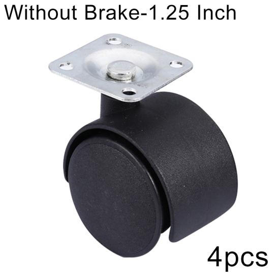 4Pcs Universal Silent Sliding Trolley Chair Wheel Furniture Casters Hardware