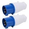 2Pcs Industrial Power Plug 3Pin SinglePhase ExplosionProof Waterproof 16A 3 Hole 220250V