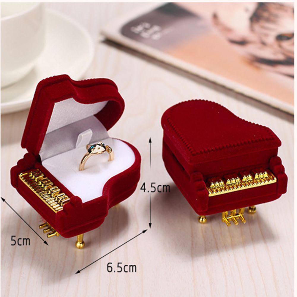 Hot Earring Pendant Wedding Velvet Piano Ring Box Ring Box Gift Case Storage Box