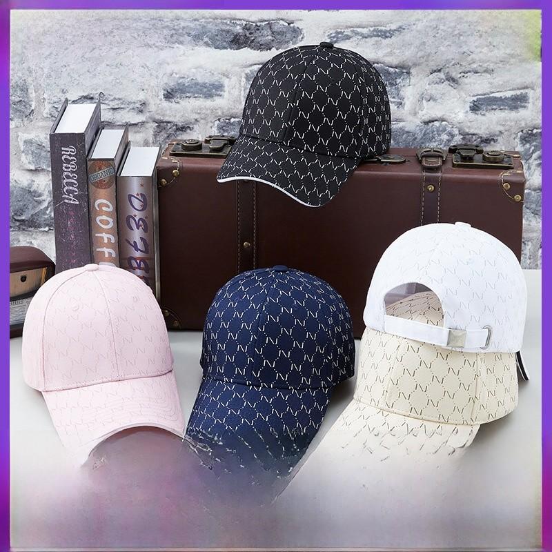 Berretto da Baseball in Cotone da Donna con Design a Lettera Ricamata Protezione Solare Estiva